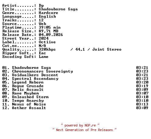 NFO for the release Dp-Shadowborne_Saga-WEB-2024-XTC_iNT by XTC_iNT