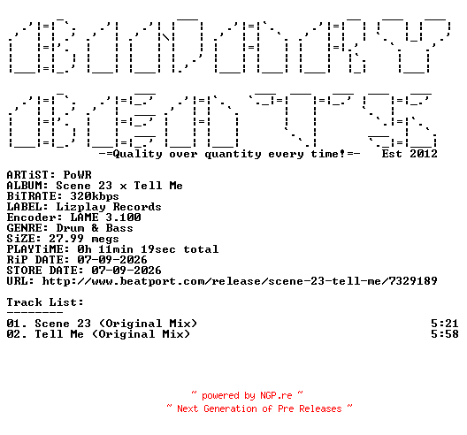 NFO for the release PoWR-Scene_23_x_Tell_Me-(LPRBAS514)-WEB-2026-BB by BB