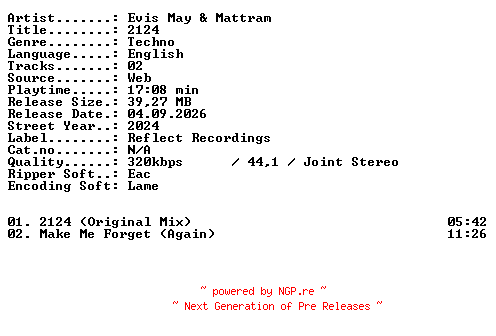 NFO for the release Evis_May_and_Mattram-2124-WEB-2024-XTC_iNT by XTC_iNT