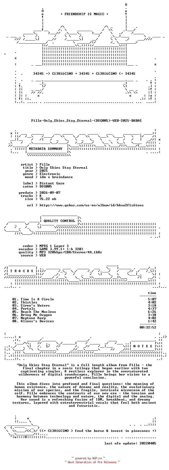 NFO for the release Fille-Only_Skies_Stay_Eternal-(DSG005)-WEB-2025-BABAS by BABAS