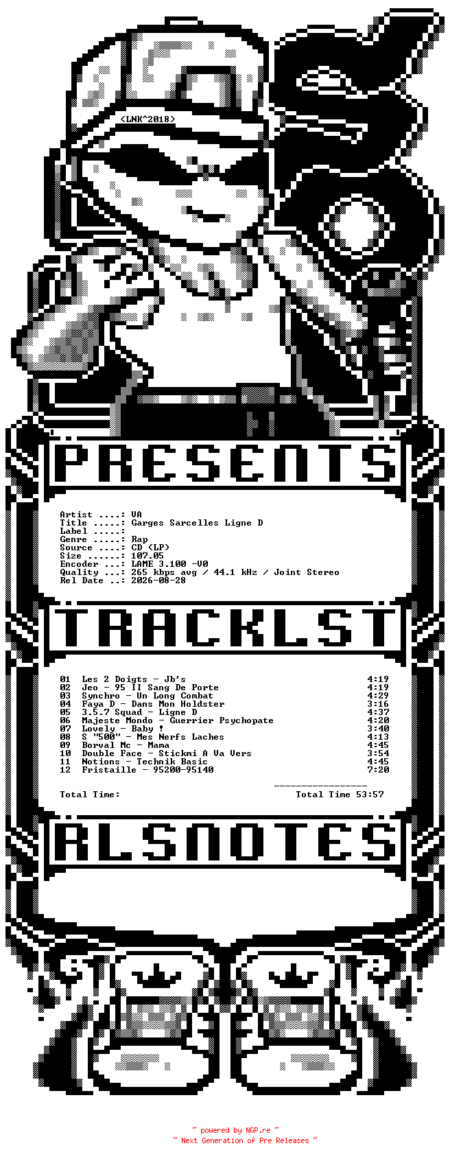 NFO for the release VA-Garges_Sarcelles_Ligne_D-(Bootleg)-FR-2006-SO_INT by SO_INT