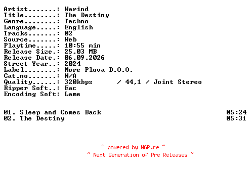 NFO for the release Warind-The_Destiny-WEB-2024-XTC_iNT by XTC_iNT