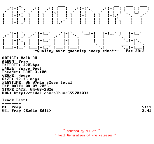 NFO for the release Melk_AU-Pray-(SD127)-WEB-2026-BB by BB
