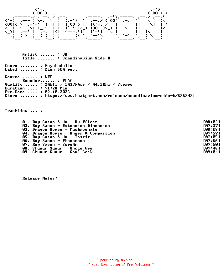 NFO for the release VA-Scandinavium_Side_B-(ZION604DIG033)-24BIT-WEB-FLAC-2025-FALCON by FALCON
