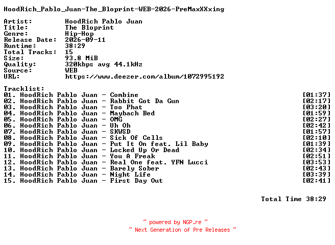 NFO for the release HoodRich_Pablo_Juan-The_Bloprint-WEB-2026-PreMaxXXxing by PreMaxXXxing