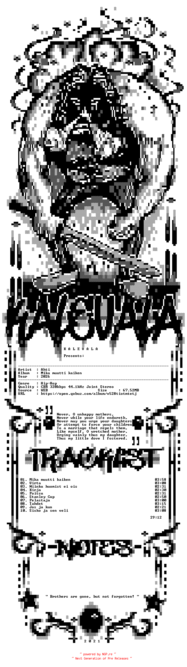 NFO for the release Ahti-Mika_Muutti_Kaiken-WEB-FI-2026-KALEVALA by KALEVALA