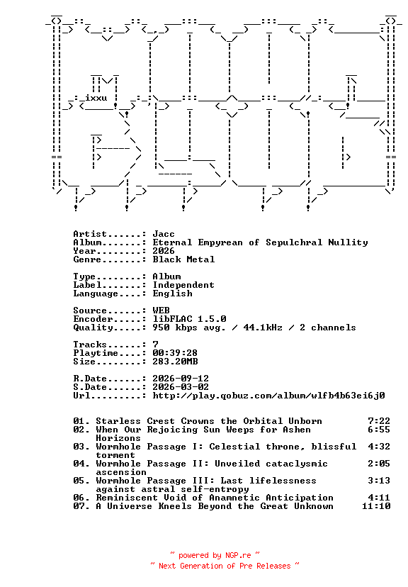 NFO for the release Jacc-Eternal_Empyrean_of_Sepulchral_Nullity-16BIT-WEB-FLAC-2026-MOONBLOOD by MOONBLOOD