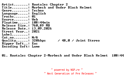 NFO for the release RAWTALES_Chapter_2-Morbeck_and_Under_Black_Helmet-WEB-2021-XTC_iNT by XTC_iNT