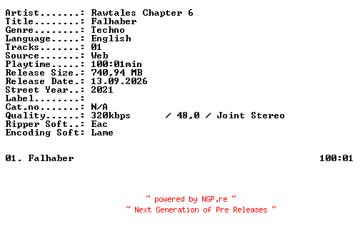 NFO for the release RAWTALES_Chapter_6-Falhaber-WEB-2021-XTC_iNT by XTC_iNT