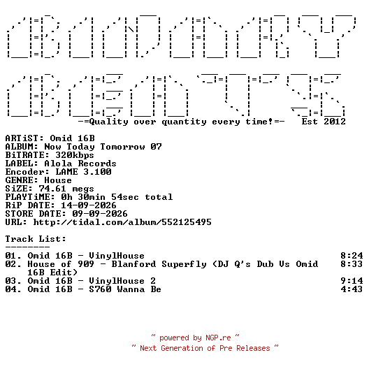 NFO for the release Omid_16B-Now_Today_Tomorrow_07-(ALD103)-WEB-2026-BB by BB