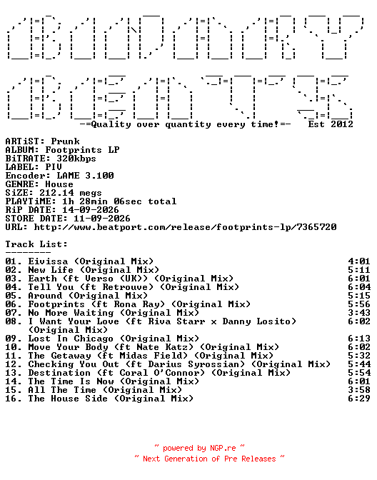 NFO for the release Prunk-Footprints_LP-(PIVALB004b)-WEB-2026-BB by BB
