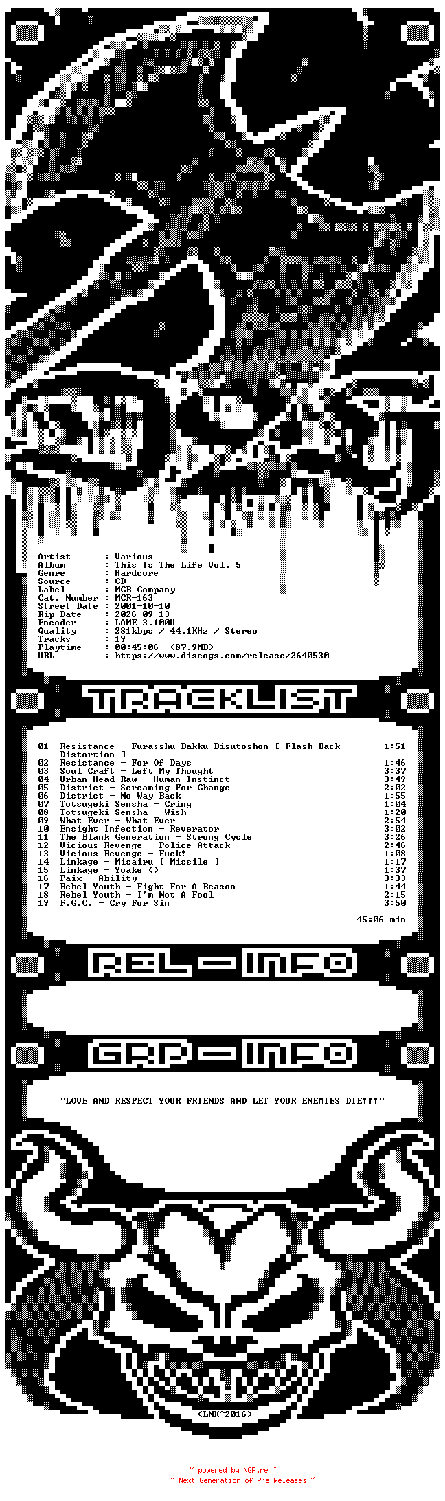 NFO for the release VA-This_Is_The_Life_Vol_5-CD-JP-2001-D2H by D2H