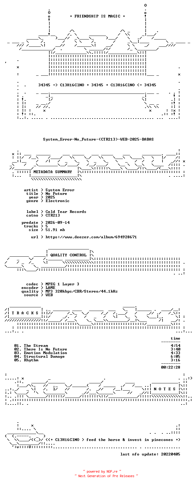 NFO for the release System_Error-No_Future-(CTR213)-WEB-2025-BABAS by BABAS