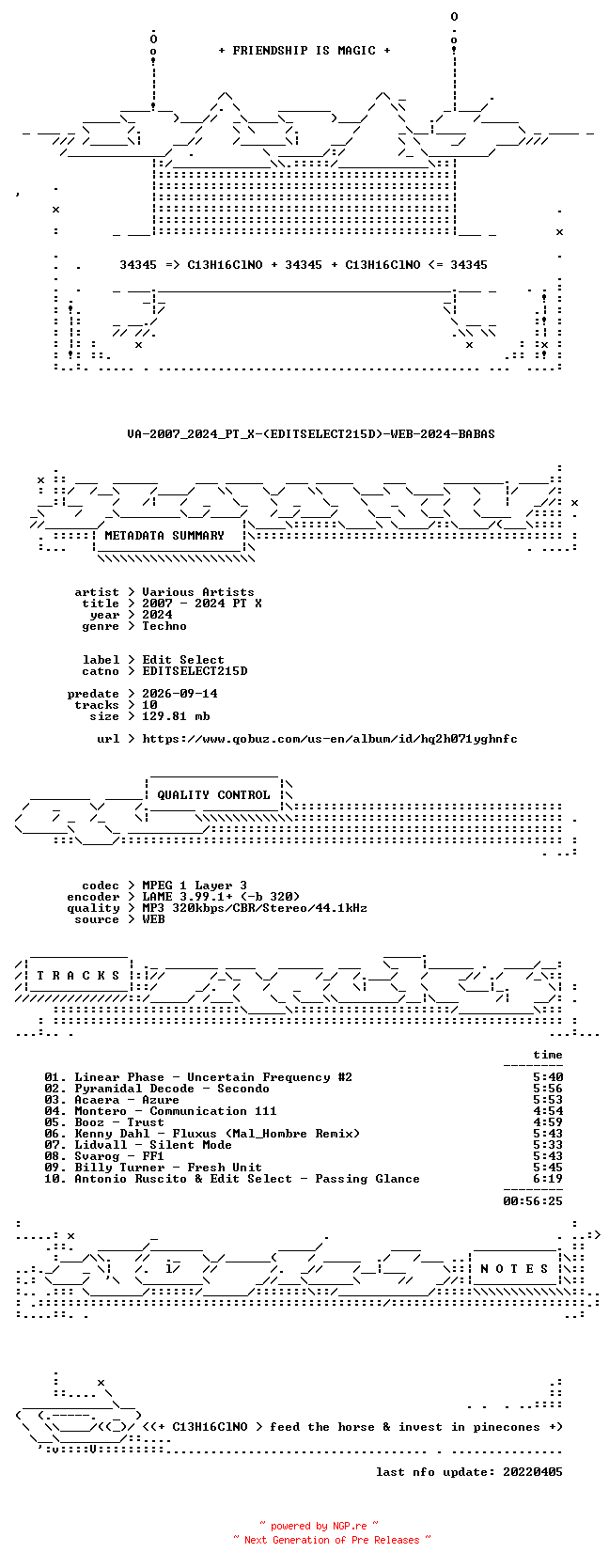 NFO for the release VA-2007_2024_PT_X-(EDITSELECT215D)-WEB-2024-BABAS by BABAS