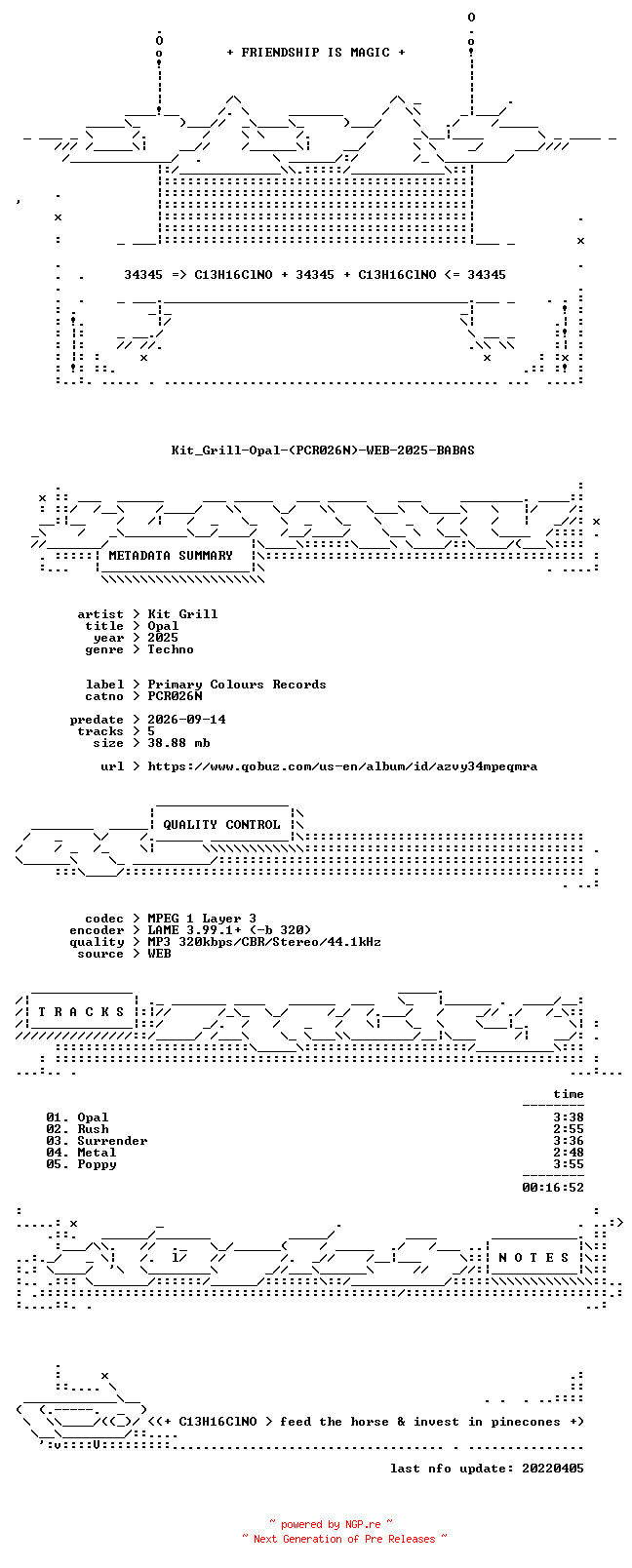 NFO for the release Kit_Grill-Opal-(PCR026N)-WEB-2025-BABAS by BABAS