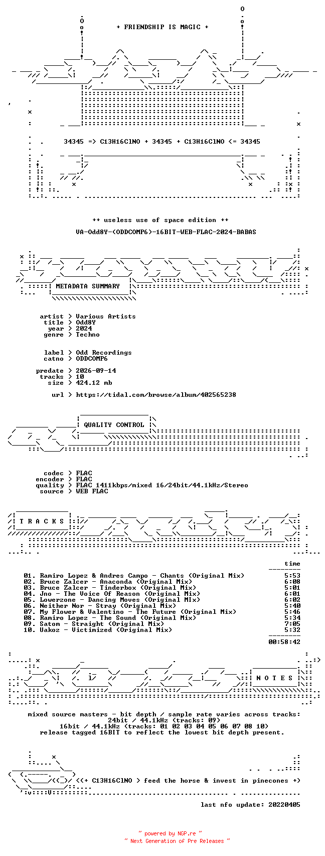 NFO for the release VA-Odd8Y-(ODDCOMP6)-16BIT-WEB-FLAC-2024-BABAS by BABAS