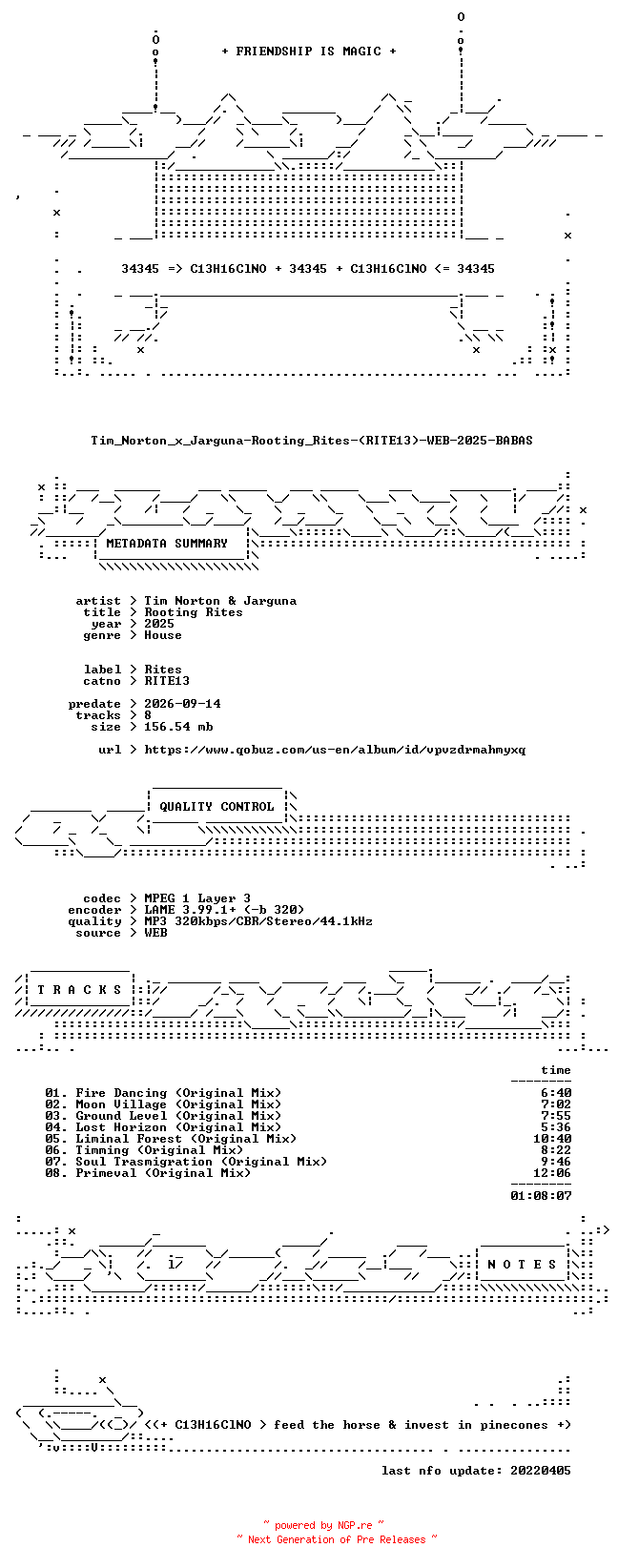 NFO for the release Tim_Norton_x_Jarguna-Rooting_Rites-(RITE13)-WEB-2025-BABAS by BABAS