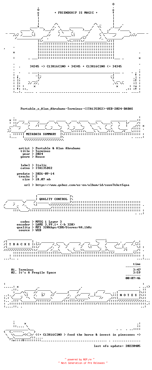 NFO for the release Portable_x_Alan_Abrahams-Terminus-(ITA135DS2)-WEB-2024-BABAS by BABAS
