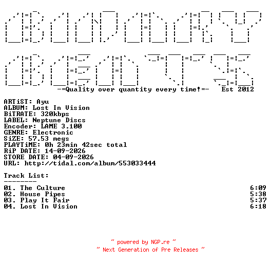 NFO for the release Ayu-Lost_In_Vision-(ND038)-WEB-2026-BB by BB
