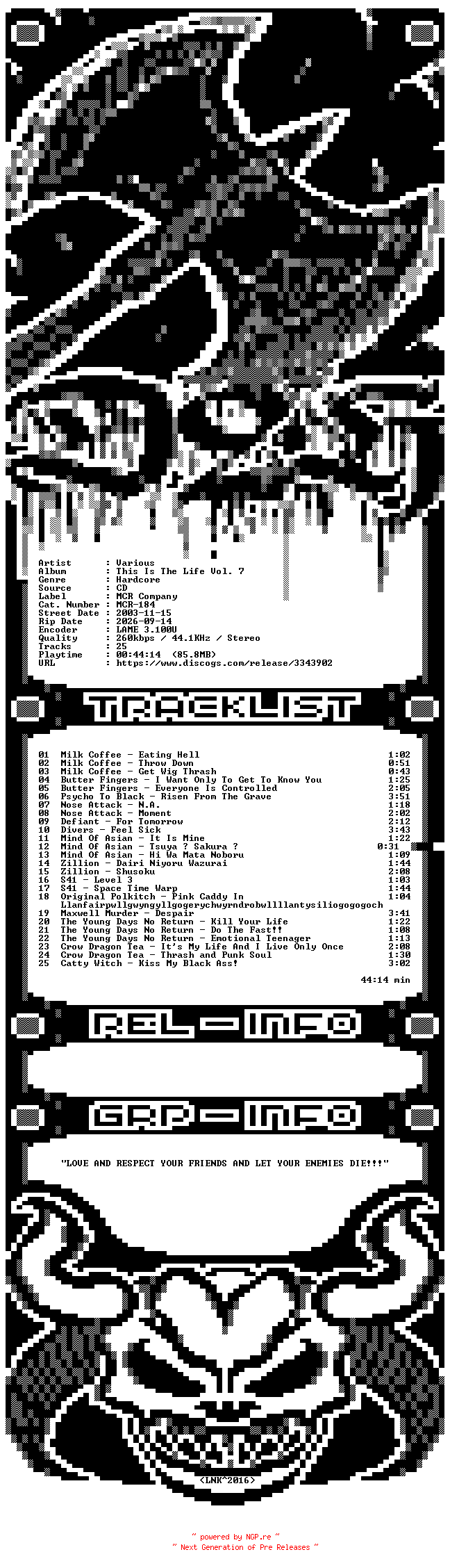 NFO for the release VA-This_Is_The_Life_Vol_7-CD-JP-2003-D2H by D2H