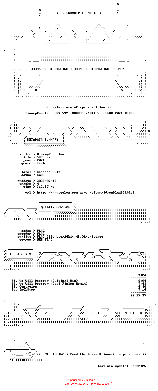 NFO for the release BinaryFunction-589.592-(SCAS3)-24BIT-WEB-FLAC-2021-BABAS by BABAS