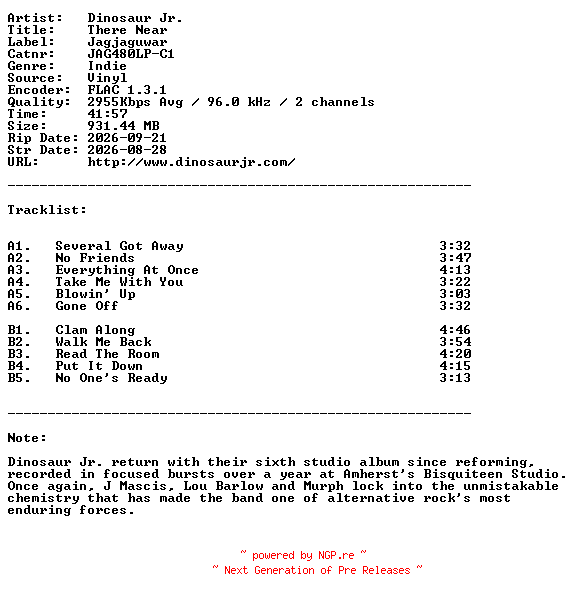 NFO for the release Dinosaur_Jr.-There_Near-(JAG480LP-C1)-LIMITED_EDITION-LP-FLAC-2026-DALiAS by DALiAS