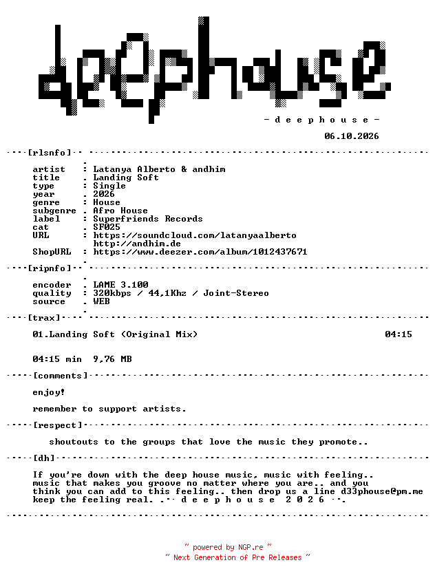 NFO for the release Latanya_Alberto_and_andhim--Landing_Soft-(SF025)-SINGLE-WEB-2026-dh by dh