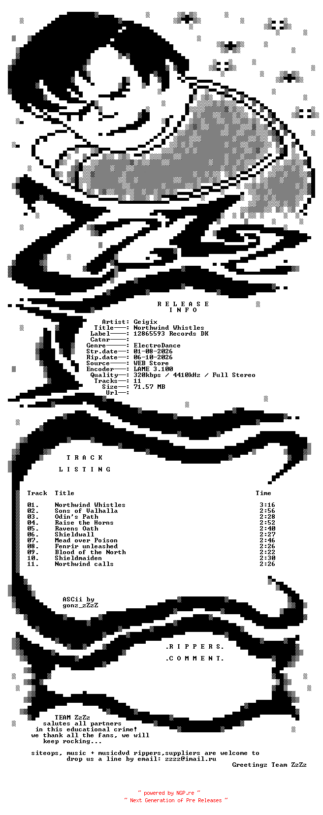 NFO for the release Geigix_-_Northwind_Whistles-WEB-2026-ZzZz by ZzZz