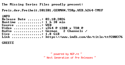 NFO for the release Preis.der.Freiheit.S01E01.GERMAN.720p.WEB.h264-TMSF by TMSF