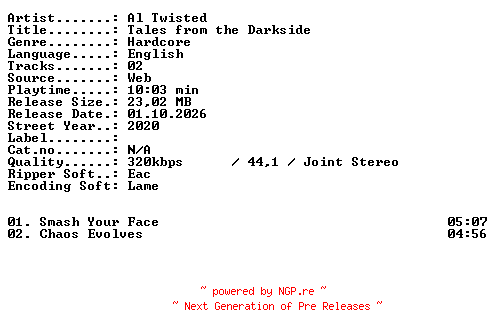 NFO for the release Al_Twisted-Tales_from_the_Darkside-WEB-2020-XTC_iNT by XTC_iNT