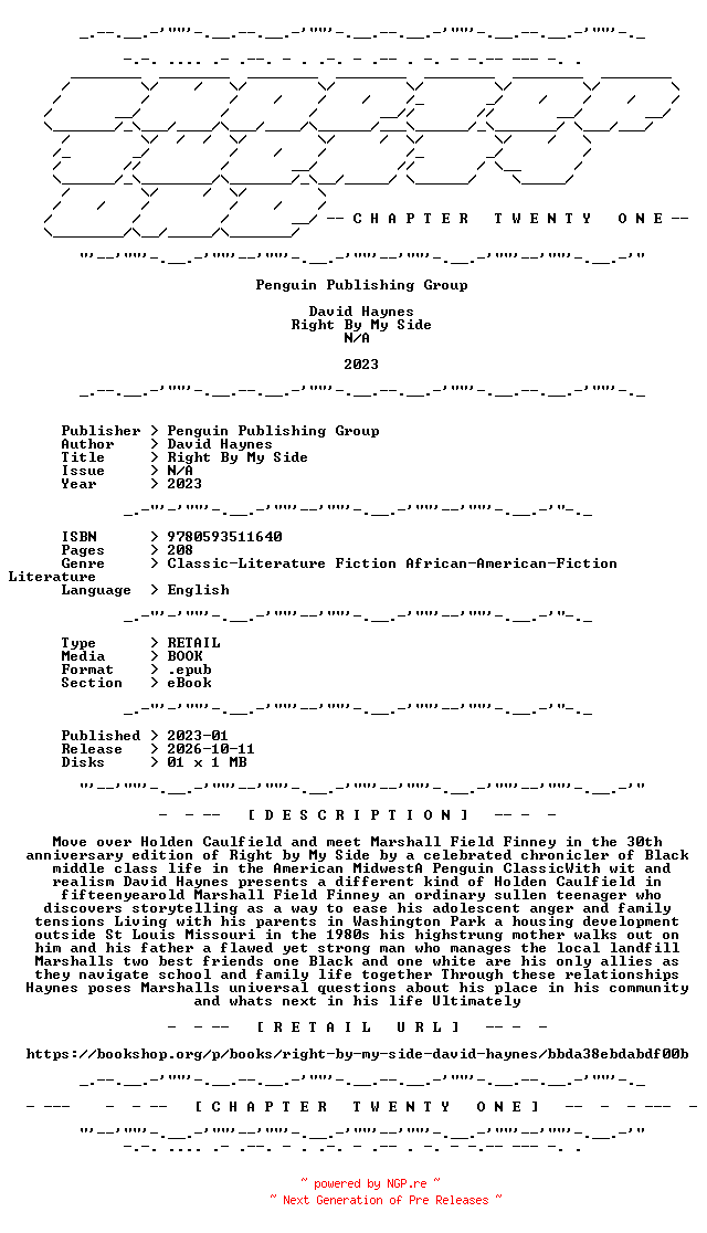 NFO for the release David.Haynes.-.Right.By.My.Side.2023.RETAIL.EPUB.eBook-CTO by CTO