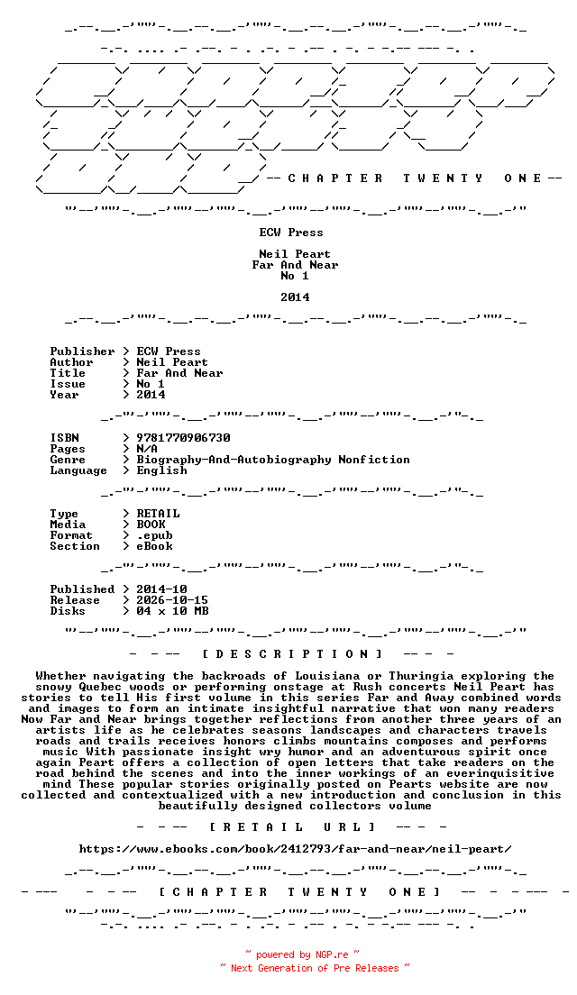 NFO for the release Neil.Peart.-.Far.And.Near.No.1.2014.RETAIL.EPUB.eBook-CTO by CTO