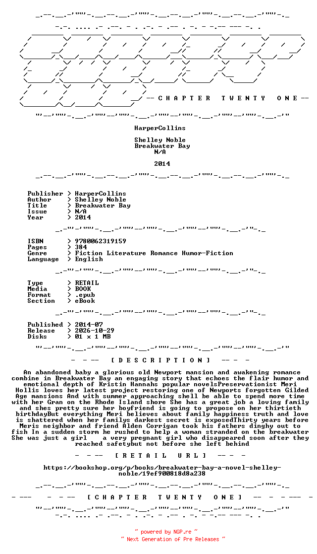 NFO for the release Shelley.Noble.-.Breakwater.Bay.2014.RETAIL.EPUB.eBook-CTO by CTO