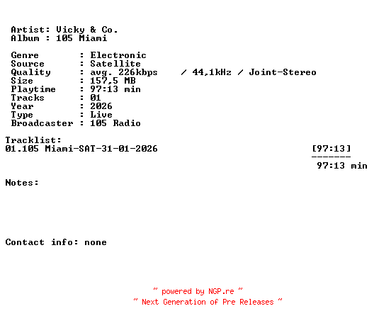 NFO for the release Vicky_and_Co.-105_Miami-SAT-31-01-2026-LFA by LFA