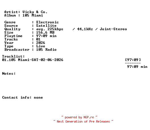 NFO for the release Vicky_and_Co.-105_Miami-SAT-02-06-2026-LFA by LFA