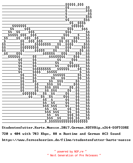 NFO for the release Studentenfutter.Harte.Nuesse.2017.German.HDTVRip.x264-SOFTCORE by SOFTCORE