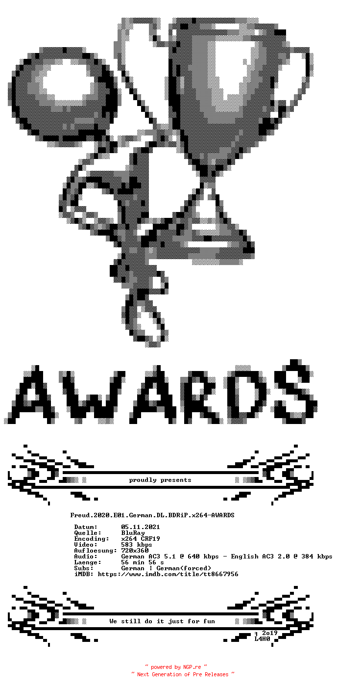 NFO for the release Freud.2020.E01.German.DL.BDRiP.x264-AWARDS by AWARDS