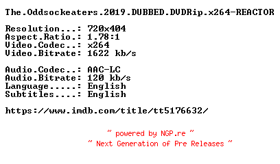 NFO for the release The.Oddsockeaters.2019.DUBBED.DVDRip.x264-REACTOR by REACTOR