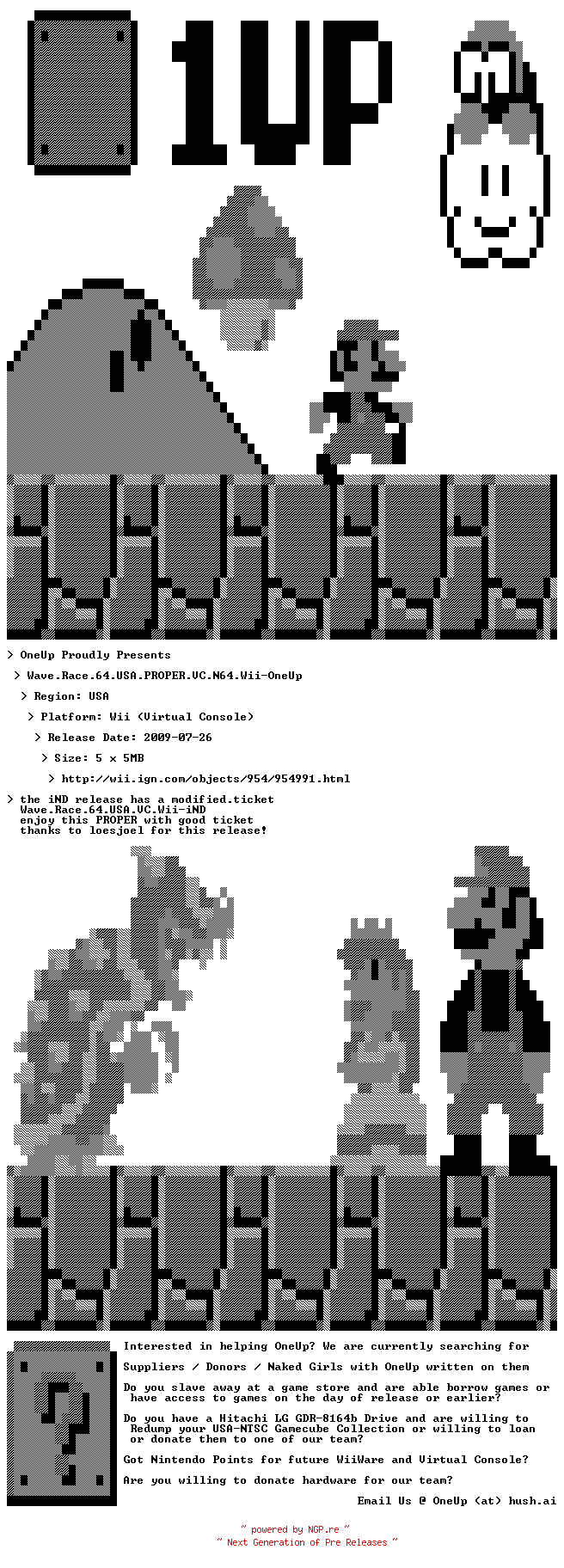 NFO for the release Wave.Race.64.USA.PROPER.VC.N64.Wii-OneUp by OneUp