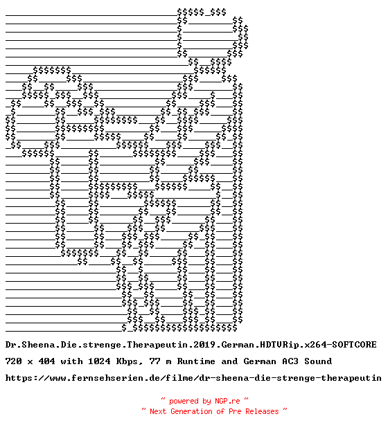 NFO for the release Dr.Sheena.Die.strenge.Therapeutin.2019.German.HDTVRip.x264-SOFTCORE by SOFTCORE