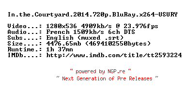 NFO for the release In.the.Courtyard.2014.720p.BluRay.x264-USURY by USURY
