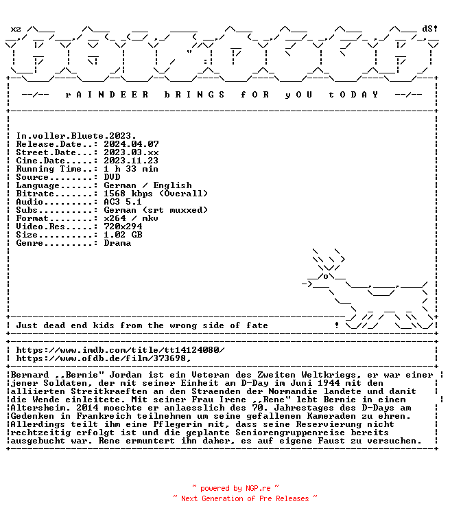 NFO for the release In.voller.Bluete.2023.German.DL.DVDRiP.x264-RAiNDEER by RAiNDEER