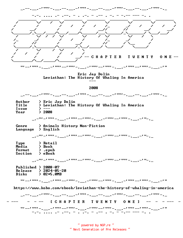 NFO for the release Eric.Jay.Dolin.-.Leviathan.The.History.Of.Whaling.In.America.2008.RETAIL.EPUB.eBook-CTO by CTO