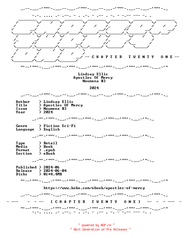 NFO for the release Lindsay.Ellis.-.Apostles.Of.Mercy.Noumena.3.2024.RETAIL.EPUB.eBook-CTO by CTO