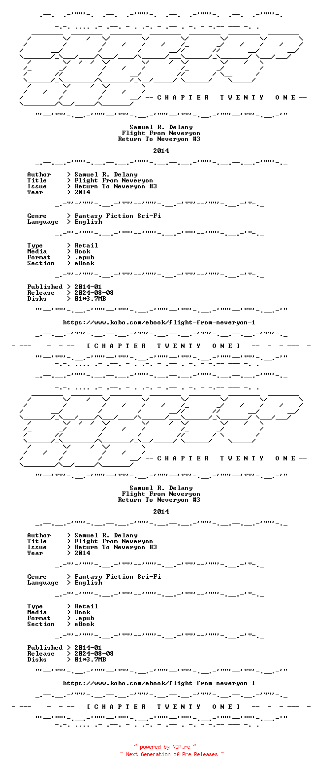 NFO for the release Samuel.R.Delany.-.Flight.From.Neveryon.Return.To.Neveryon.3.2014.RETAIL.EPUB.eBook-CTO by CTO