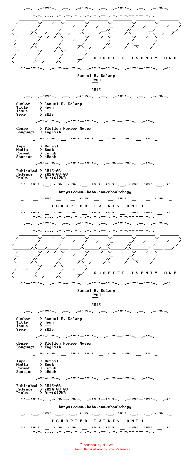 NFO for the release Samuel.R.Delany.-.Hogg.2015.RETAIL.EPUB.eBook-CTO by CTO