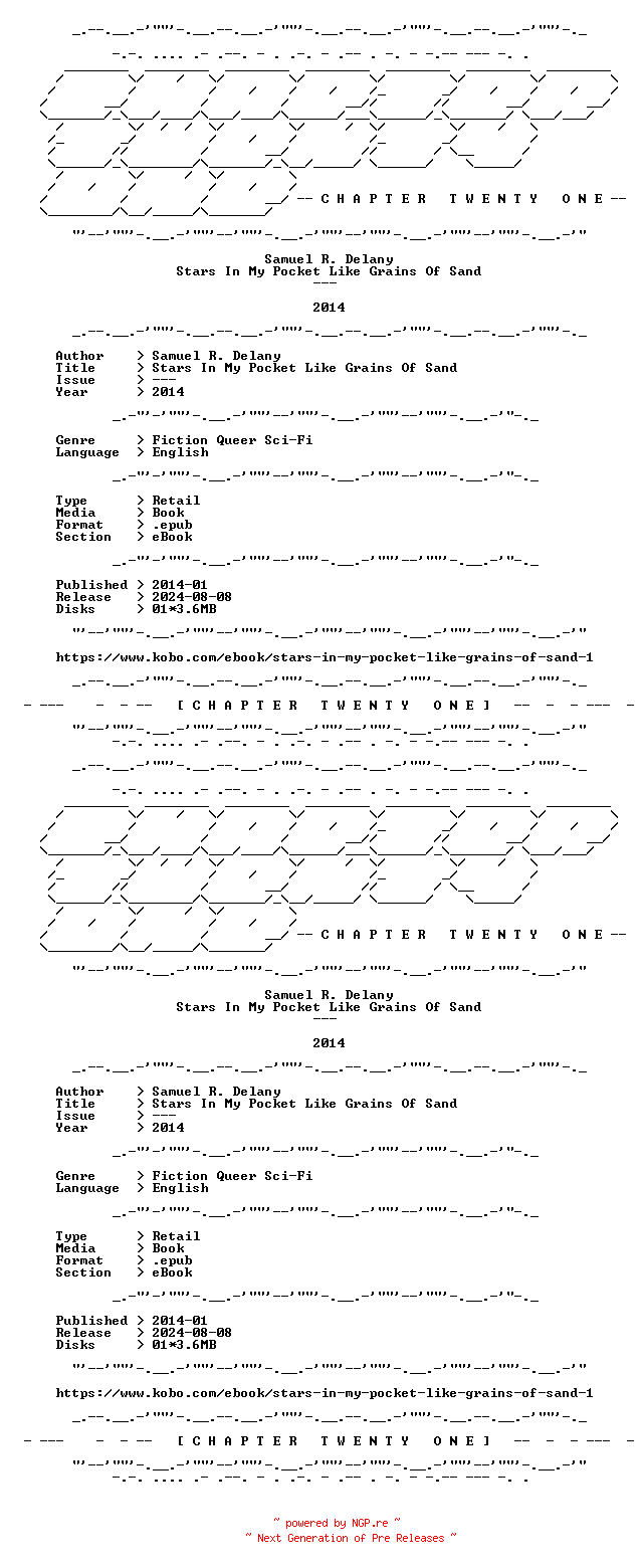 NFO for the release Samuel.R.Delany.-.Stars.In.My.Pocket.Like.Grains.Of.Sand.2014.RETAIL.EPUB.eBook-CTO by CTO