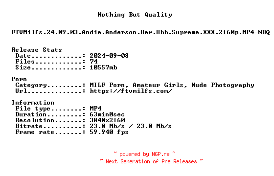 NFO for the release FTVMilfs.24.09.03.Andie.Anderson.Her.Hhh.Supreme.XXX.2160p.MP4-NBQ by NBQ