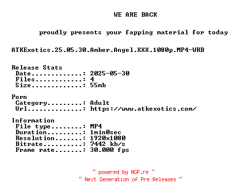 NFO for the release ATKExotics.25.05.30.Amber.Angel.XXX.1080p.MP4-WRB by WRB