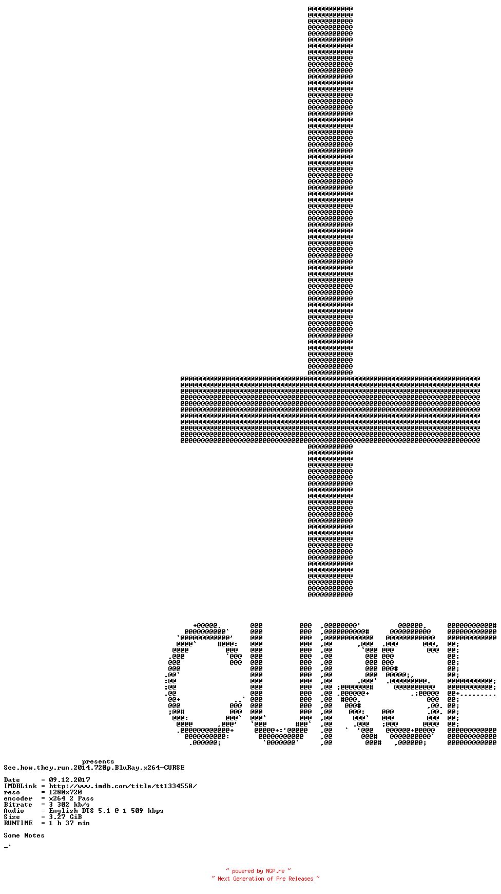 NFO for the release See.how.they.run.2014.720p.BluRay.x264-CURSE by CURSE
